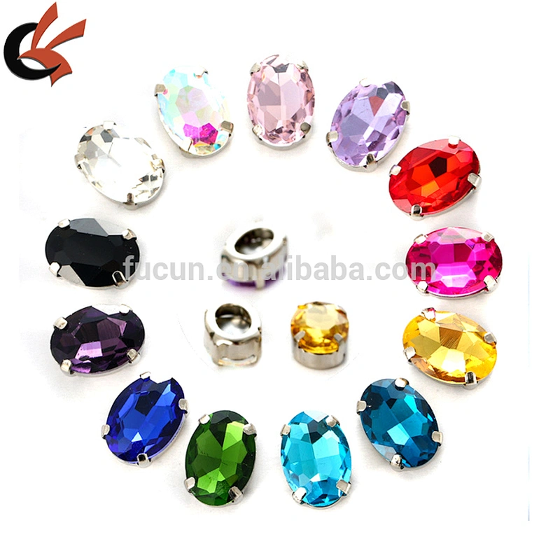 WHOLESALE sew on acrylic rhinestone with metal claw