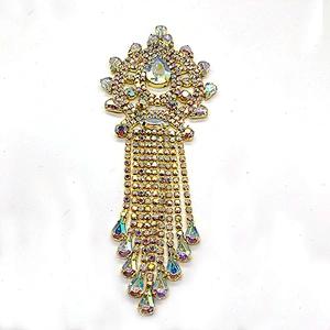 fashion Tassel brooch with rhinestone