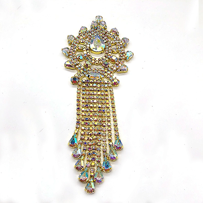 fashion Tassel brooch with rhinestone