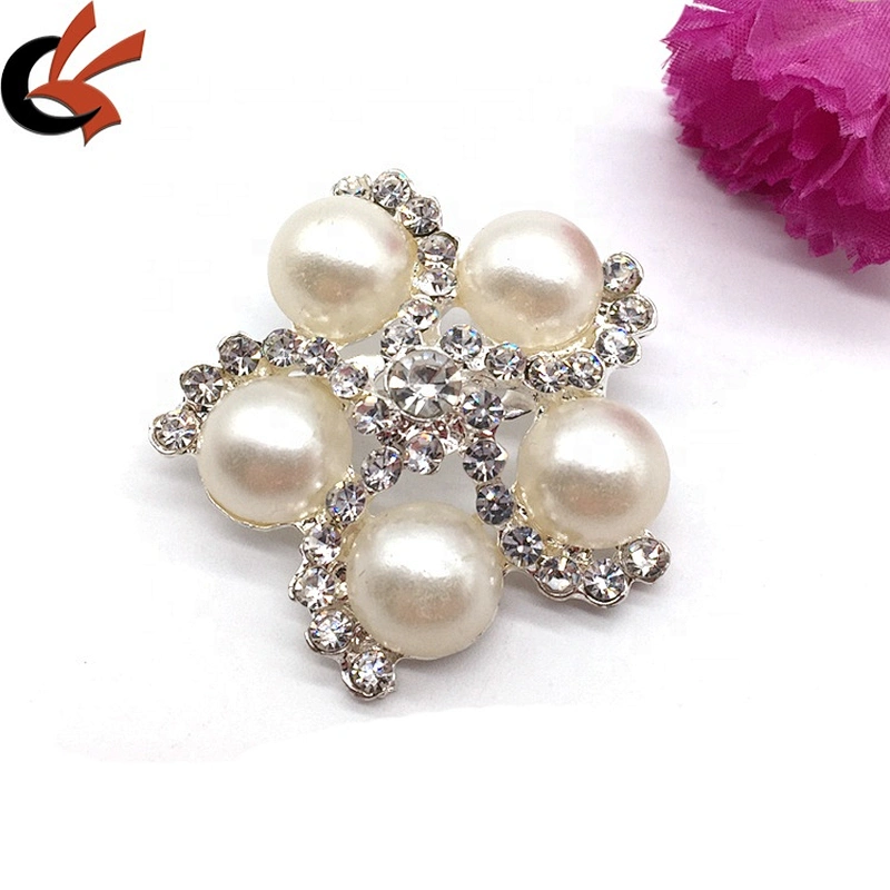 Cheap price handmade crystal beaded brooch bridal wedding bouquet broach for invitation card