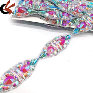 2021 New Trendy Product Crystal Beads AB Rhinestone Bridal Chain Trims Rhinestone Jewelry Chain Trimming