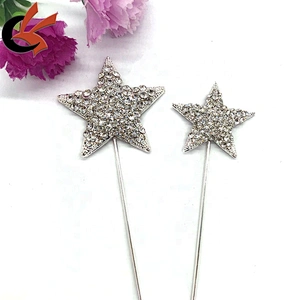 Shining star shape crystal cake topper for wedding cake