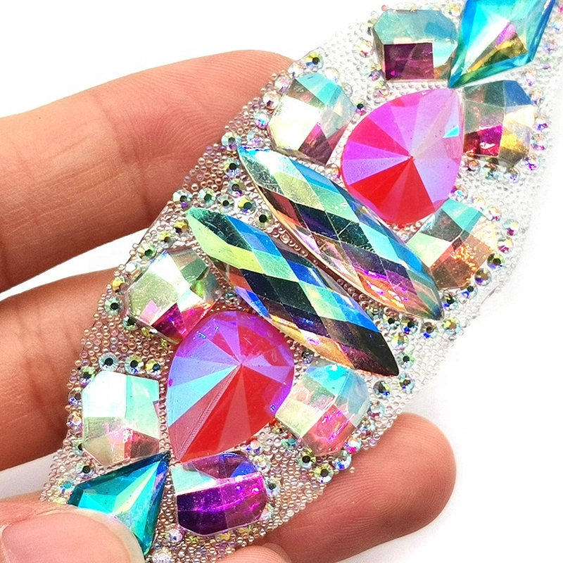 garment decorative rhinestone trim hot melt resin rhinestone adhesive strip