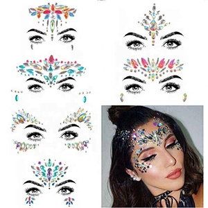 Wholesale Face Jewelry Sticker Body Sticker Tattoo Crystal Glitter Stickers