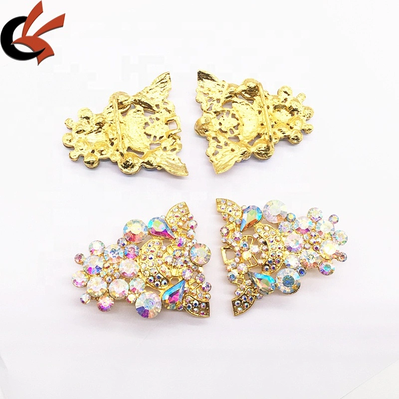 new wholesale gold plated costume accessories rhinestone belt buckle with loops and hook