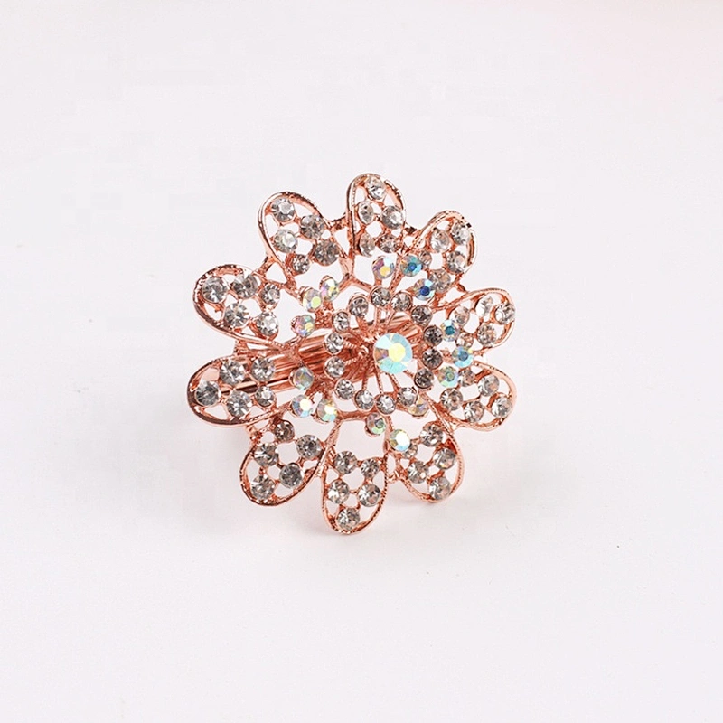 Factory wholesale in bulk production rhinestone environmentally-friendly crystal napkin ring for sell