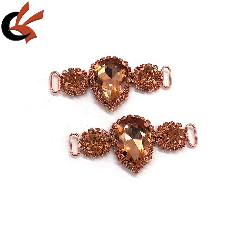 Rose Gold Base Rhinestone connector Swimwear connector Bikini connector