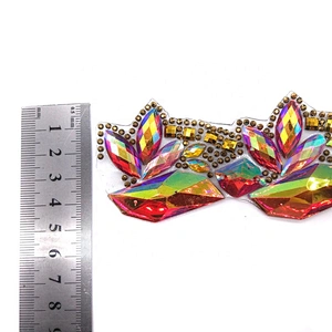 Manufacture carnival garment heat transfer jewelry iron on resin stone trimming