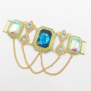 New Arrivals Fashion Women Sexy Crystal Square Metal Bikini Swimwear Two Pieces Sets Rhinestone Connector