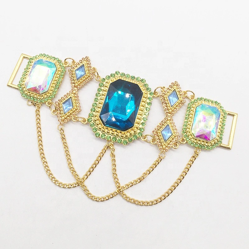 New Arrivals Fashion Women Sexy Crystal Square Metal Bikini Swimwear Two Pieces Sets Rhinestone Connector