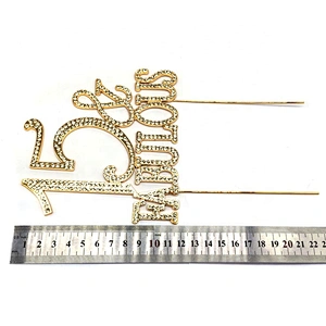 Premium Crystal Rhinestones Gold 15 16 18 40 50 & Fabulous Rhinestone Cake Topper