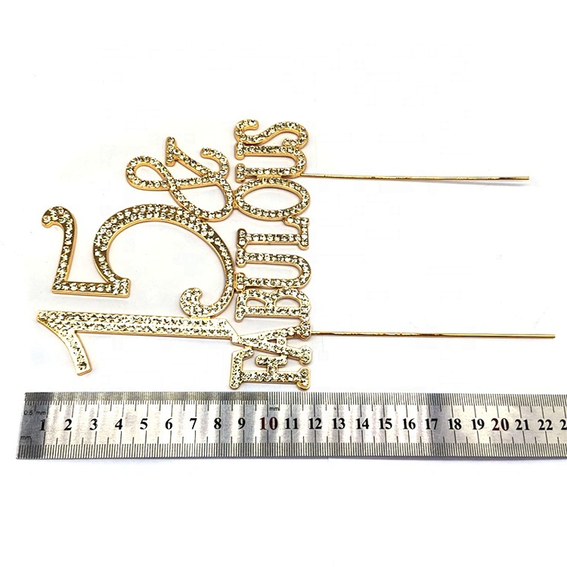 Premium Crystal Rhinestones Gold 15 16 18 40 50 & Fabulous Rhinestone Cake Topper