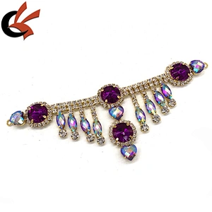 Fashion gold tone Rhinestone swimsuit/swimwear Chain Connector for bikini jewelry