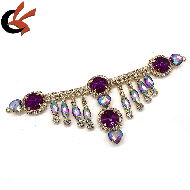 Fashion gold tone Rhinestone swimsuit/swimwear Chain Connector for bikini jewelry