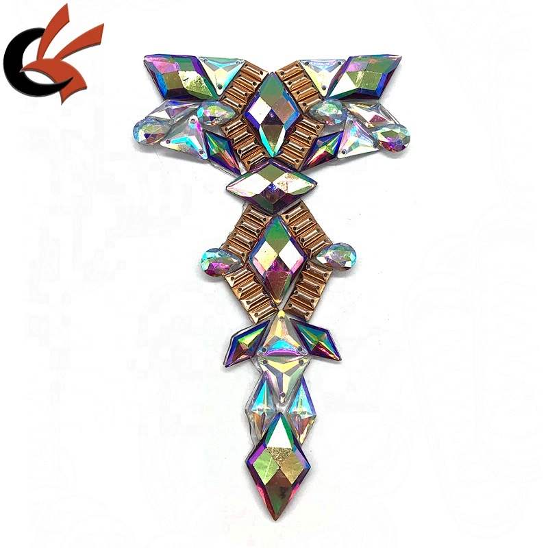 Wholesale unique style resin rhinestone hot fix appliques iron on embellishment