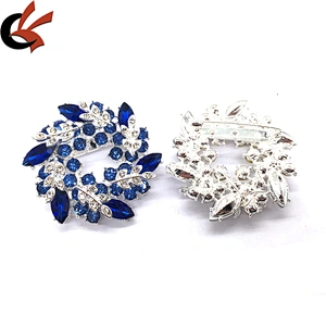 Factory Handmade Cheap Broach Pin Fashion Pin Badge Garland Stained Glass Crystal Brooch