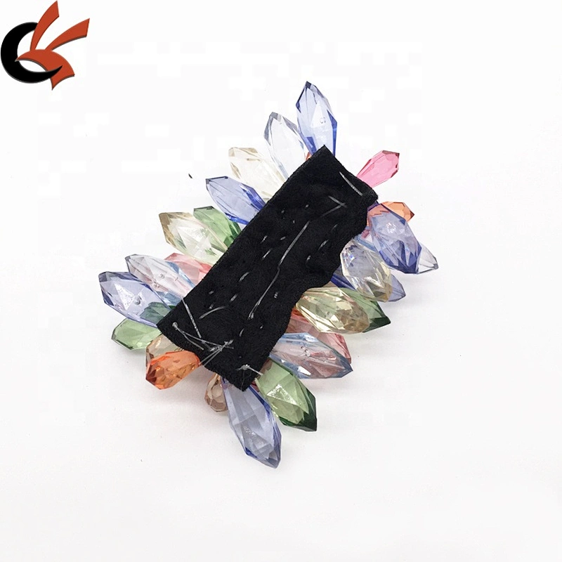 acrylic stone uppers for sandals with color stones shoe buckle for women's shoe ornaments