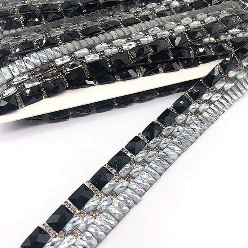 Hot melt Drilling Bridal Dress Banding Belt Rhinestone heat transfer Iron-On Clothing Decoration rhinestone Trim