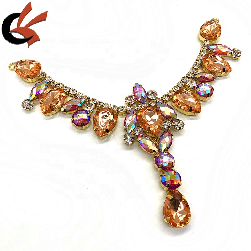Decorative Rhinestone Crystal Chain Buckle for Garment Accessories