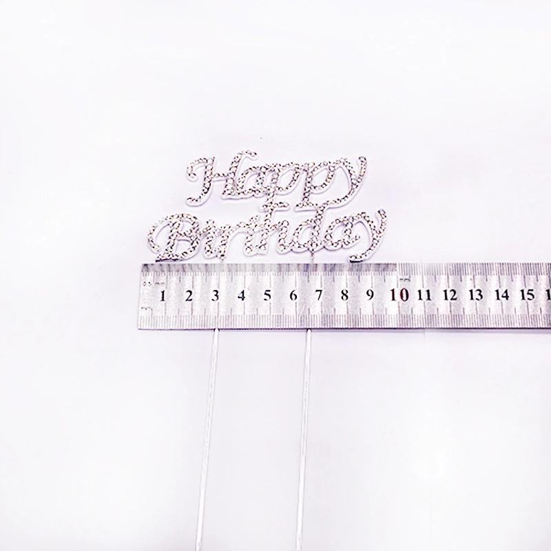 Bling Cake Topper Happy Birthday crystal Topper Birthday Party Cake Decoration