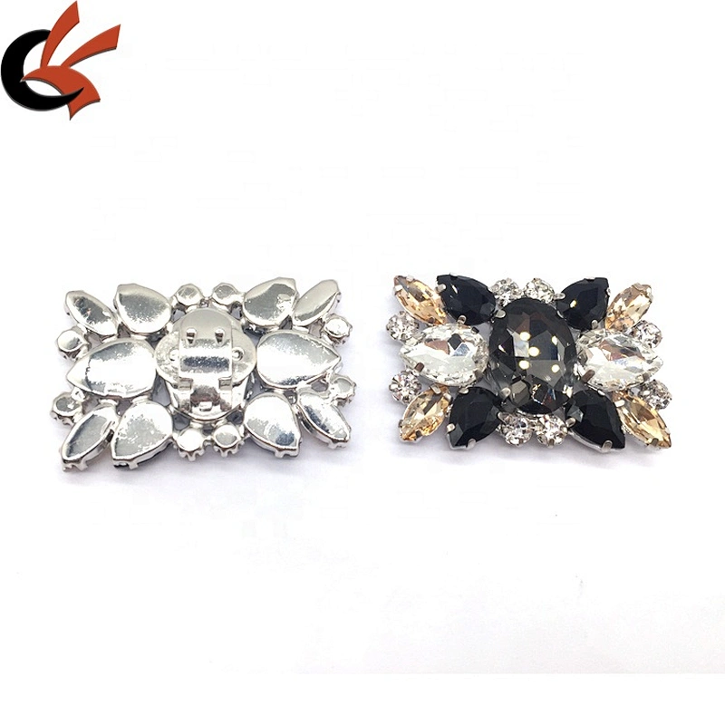 Making rhinestone crystal metal shoe buckle upper shoe clips for women high-heel shoes
