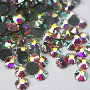 factory wholesale bulk crystal AB non-hotfix silver base rhinestone transfer hot fix strass motif rhinestone