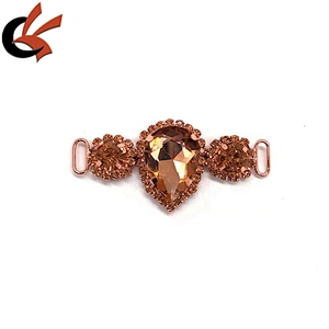 Rose Gold Base Rhinestone connector Swimwear connector Bikini connector