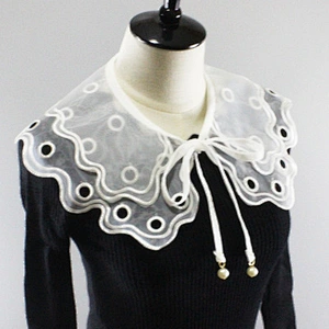 Fashion Hollow out Detachable Shirt Collar with Rhinestone for Garment Accessories