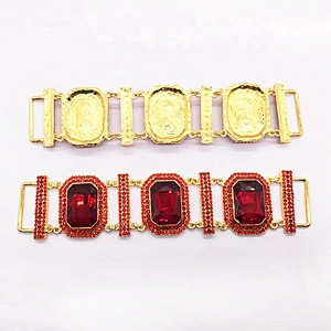 Luxury hip rhinestone red chain big stone crystal bikini connector for women swimsuit