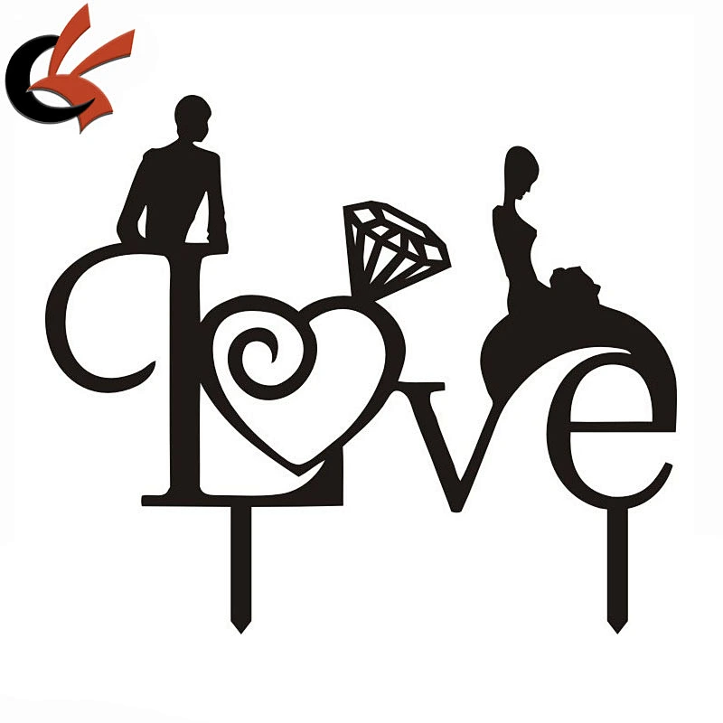 Fancy Mr & Mrs Cake Topper Acrylic Wedding Love Cake Topper