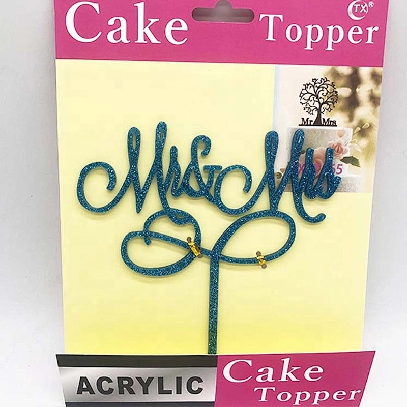 Latest style topper for wedding cake decoration acrylic cake topper