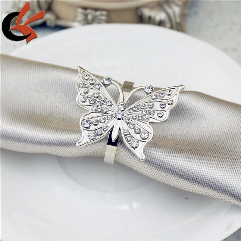 Diamante Wedding butterfly Rhinestone Bling Napkin Ring