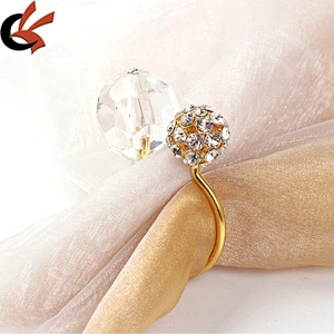 2021 Amazon New Products Diamond Embedded Base Halloween Bling Crystal Rhinestone Napkin Ring