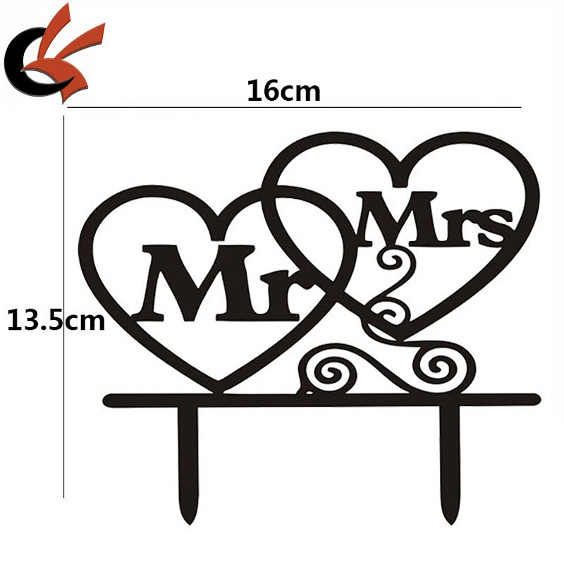 New Mr & Mrs With Love Acrylic Wedding Decor Wedding Cake Topper