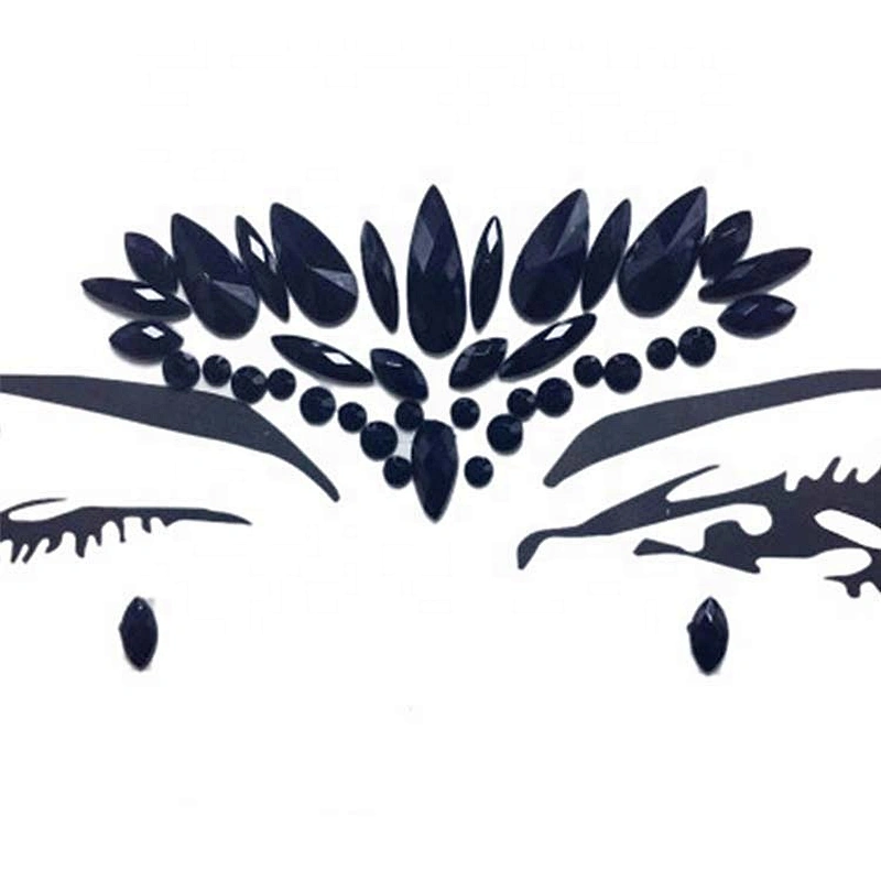 2020 fashion Rhinestone Temporary Tattoo Face Jewels Face Stickers Eyebrow Face Body Jewelry