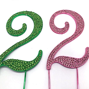 Newest colors Pink Green blue red Cake topper for birthday cake decoration