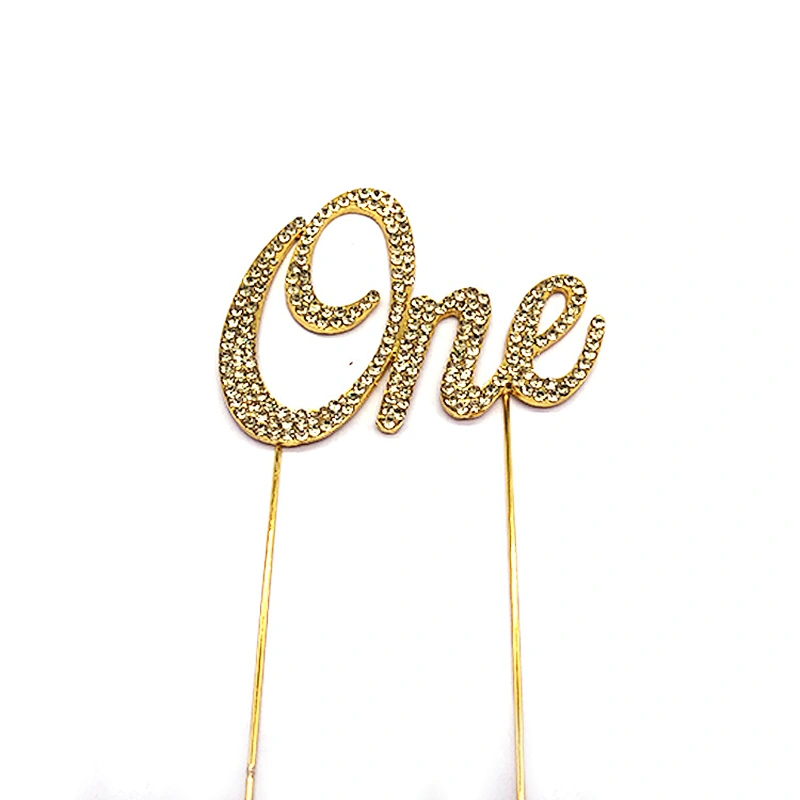 One year old birthday party Rhinestone  Number cake accessories cake topper