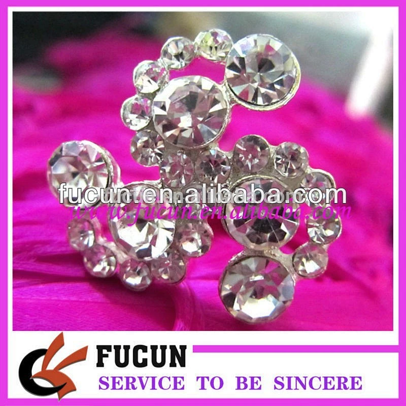 Wholesale silver bridal artificial flower crystal rhinestone bouquet for wedding favors