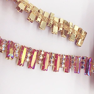 2.5mm resin  Rhinestone Applique Rhinestone Chain Trim in Yard  for Dresses Crafts and Bridal Sash Wedding  Decorations