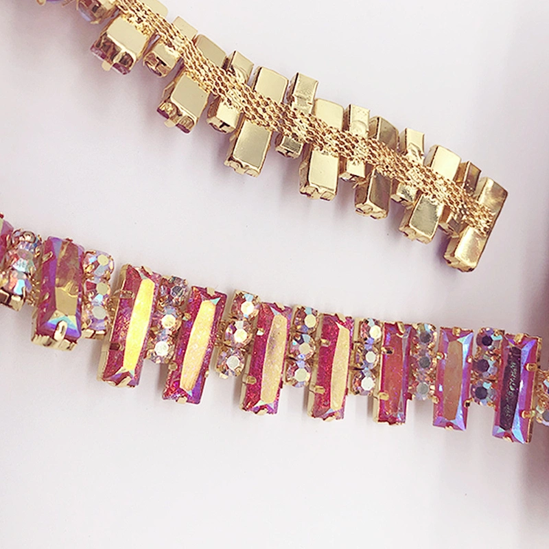 2.5mm resin  Rhinestone Applique Rhinestone Chain Trim in Yard  for Dresses Crafts and Bridal Sash Wedding  Decorations