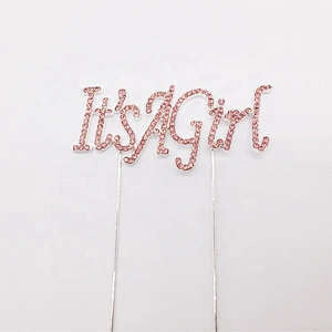 2020 boys and girls birthday gifts party decoration happy birthday cake pick rhinestone cake topper