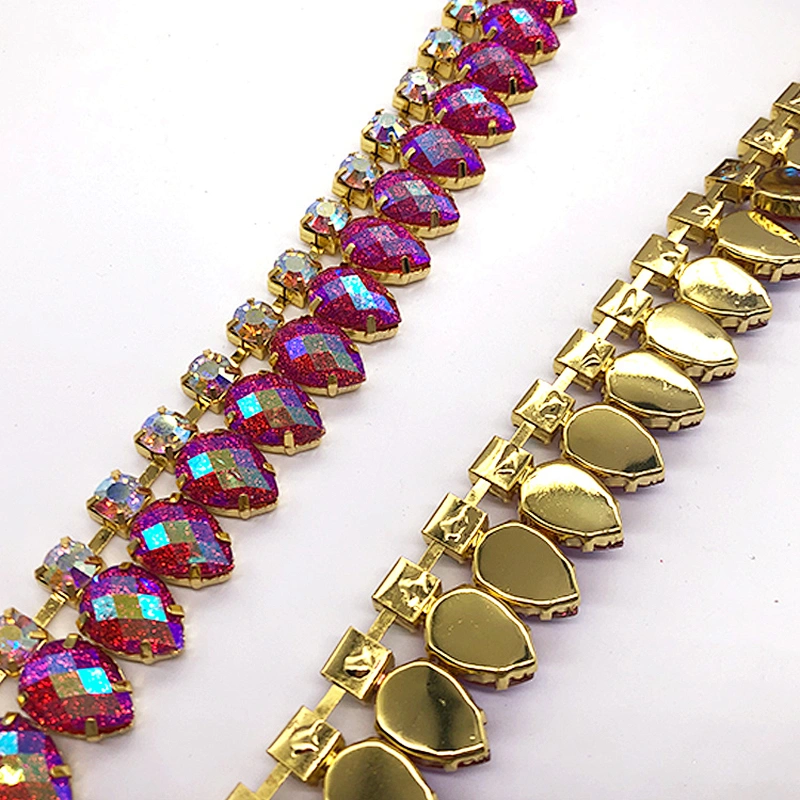 2021 Fashion Costume jewelry Crystal  Rhinestone  Trimming for Bridal Crystal Wedding Belt decoration