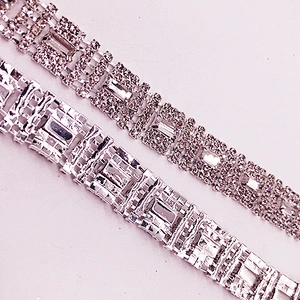 Fashion Wedding dress sparkle clear crystal glass rhinestone trimming rolls