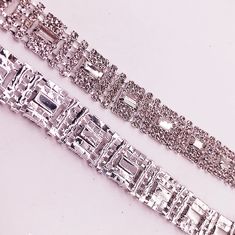 Fashion Wedding dress sparkle clear crystal glass rhinestone trimming rolls