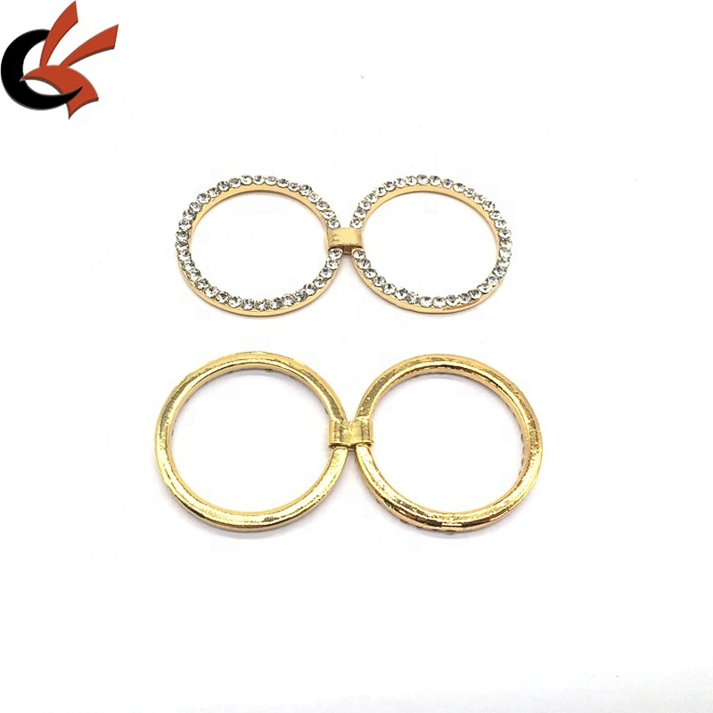 GZ Factory Wholesale Bag/Shoe Accessories Gemstone Round Crystal Rhinestone Bikini Buckle