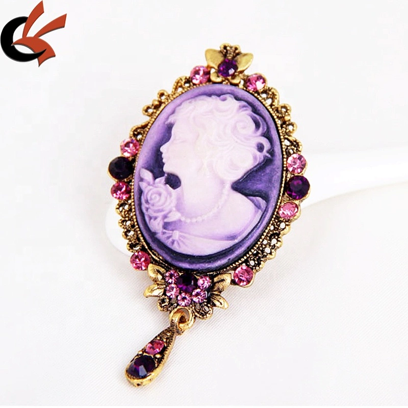 Jewelry fashion old-style crystal brooch alloy diamond accessories collar brooch wholesale
