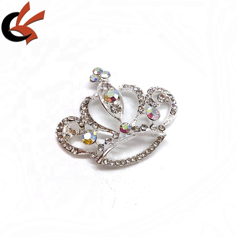 Vintage England Inspired Royal Prince Queen Crown Crystal Rhinestone Pin Brooch