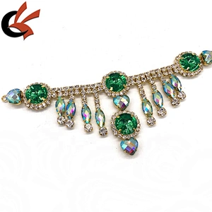 New Design Plating Crystal Jewelry Rhinestone Bikini Connectors For Garment