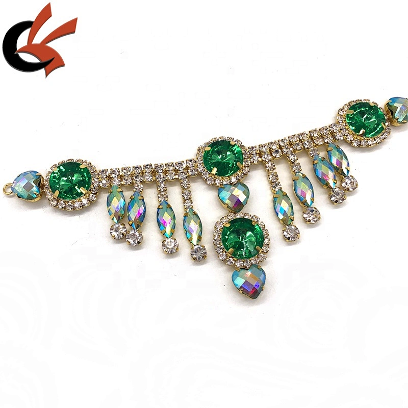New Design Plating Crystal Jewelry Rhinestone Bikini Connectors For Garment