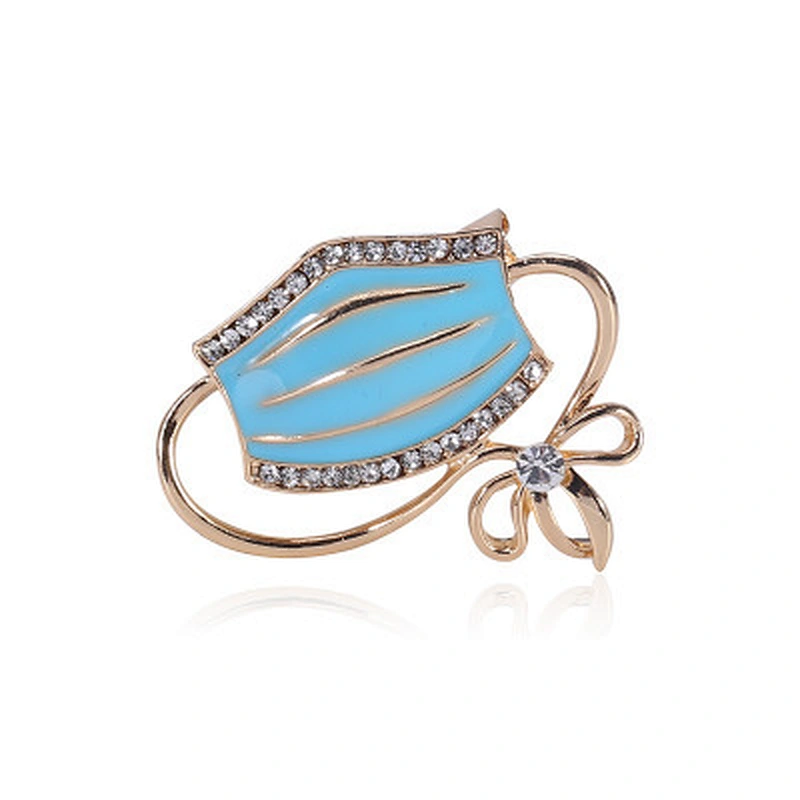 Novel fashion rhinestone brooch with enamel